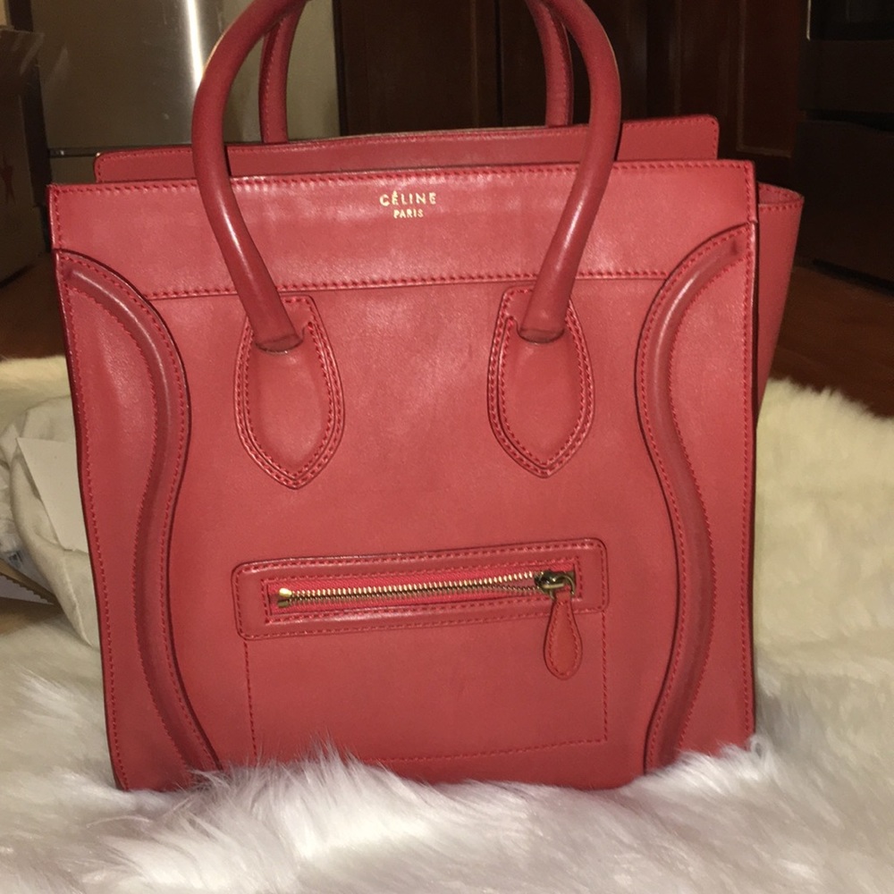 Celine Mini in lipstick red